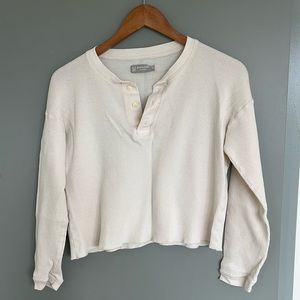 Everlane Organic Cotton Waffle Henley Shirt